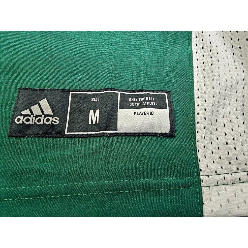 Adidas Size Medium Men's Green V Neck Embroidered Logo Football Jersey NWT - Picture 6 of 11